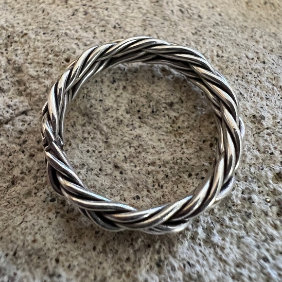 ❤️ Signed Hand Braided 925 Band Unisex Sz 9.5 Ring Celtic Viking Navajo 4.9 Gm - Picture 5 of 13